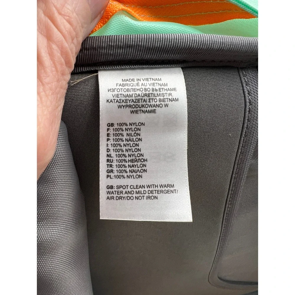 The North Face Borealis Backpack Mint Green Orange Bungee Laptop Bag Hiking